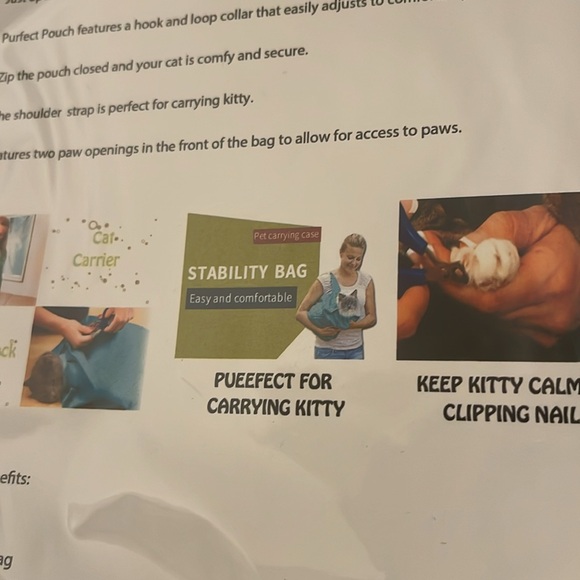 Purrfect Cat Comfy Pouch Carrier & Grooming Sack in One: Keep Kitty Calm & Comfy - Picture 5 of 5
